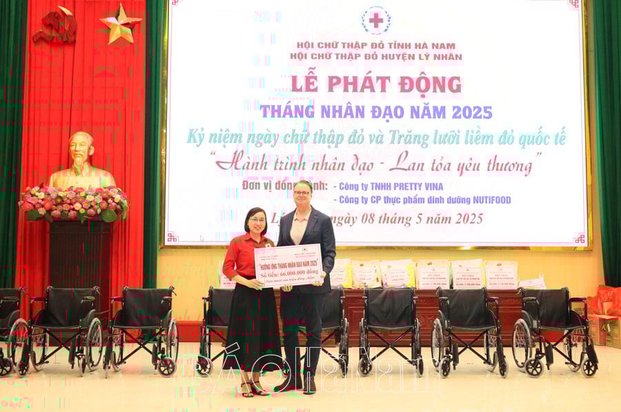 Hội Chữ thập đỏ Lý Nhân phát động Tháng Nhân đạo năm 2025