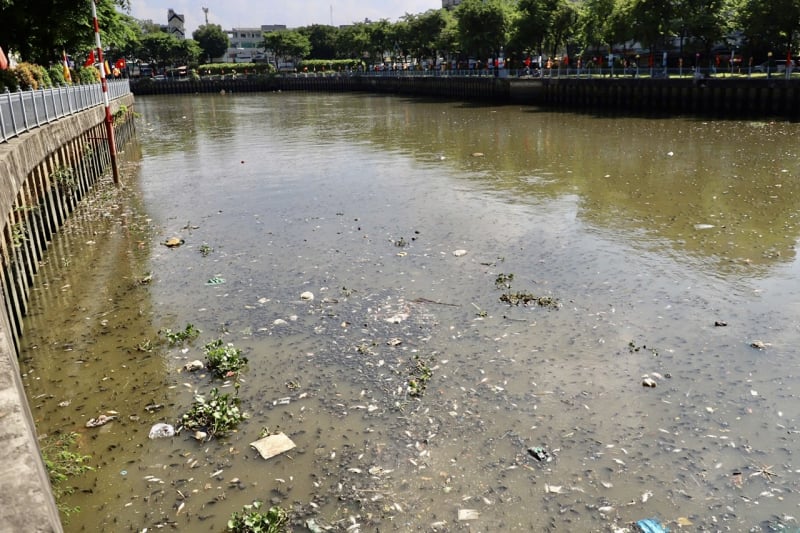 After heavy rain, dead fish floated on Nhieu Loc-Thi Nghe canal -6