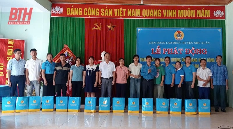 សហព័ន្ធការងារស្រុក Nhu Xuan រៀបចំសកម្មភាពជាច្រើនក្នុងខែកម្មករ