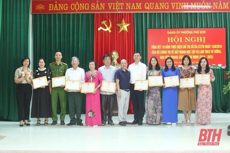 Phường Phú Sơn tổng kết 10 năm thực hiện Chỉ thị số 05-CT/TW