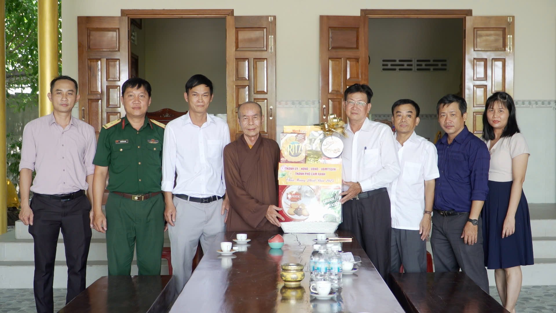 Thăm, chúc mừng chùa Giác Hoa, Cam Nghĩa