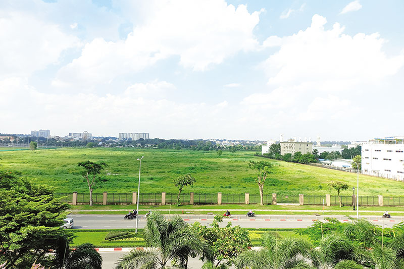 Ein seit vielen Jahren unbebautes Grundstück im Ho-Chi-Minh-Stadt-Hightech-Park. Foto: Le Quan