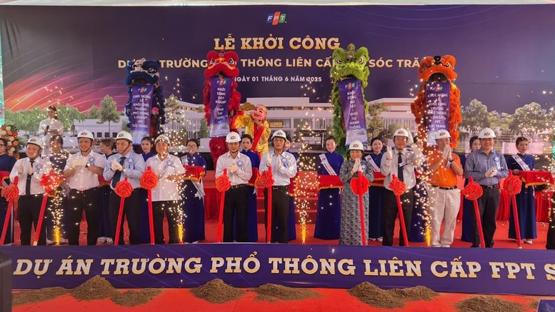 FPT khởi công xây Trường Phổ thông liên cấp FPT Sóc Trăng- Ảnh 1.