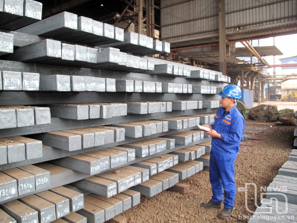 Steel billet products of Thai Nguyen Ferrous Metallurgy Joint Stock Company.