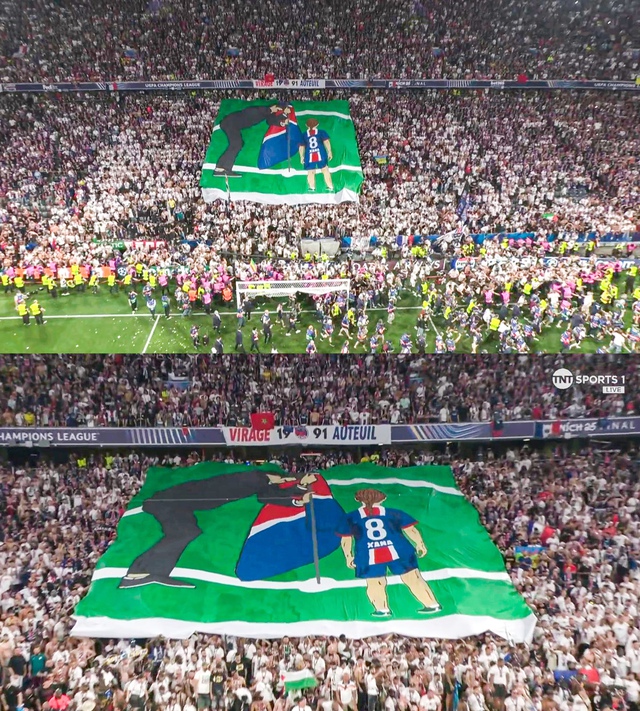 HLV Enrique rơi lệ trước tấm tifo hình ảnh con gái yêu, Tổng thống Macron cảm xúc dâng trào- Ảnh 1.