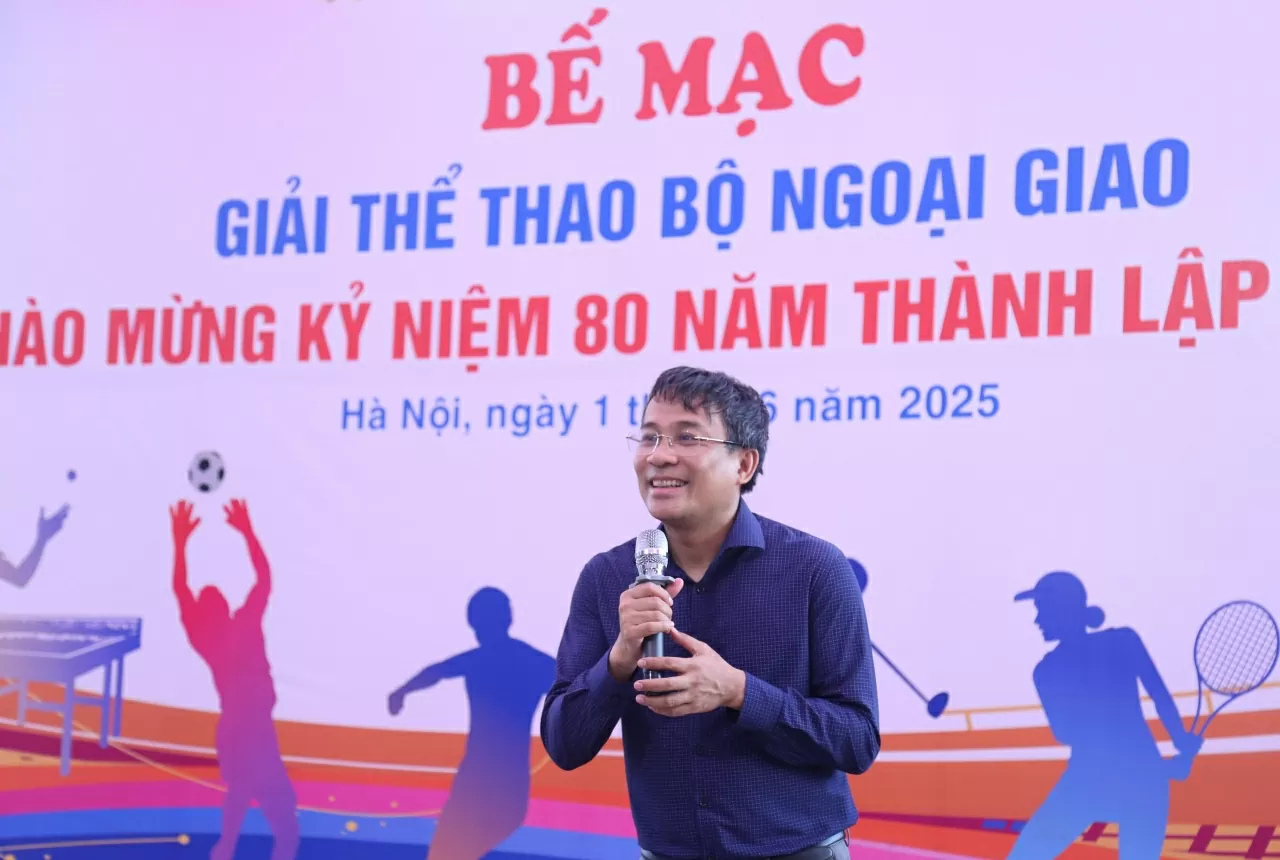 Thứ trưởng Thường trực Nguyễn Minh Vũ phát biểu tại buổi Lễ. (Ảnh: Thành Long)
