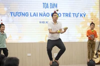 Autistic children perform before the talk show 