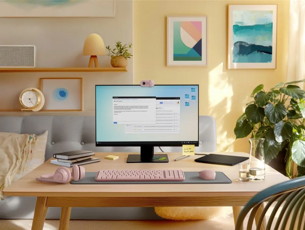 Logitech MK250 마우스 및 키보드 콤보, 그래파이트, 화이트, 핑크 색상 출시