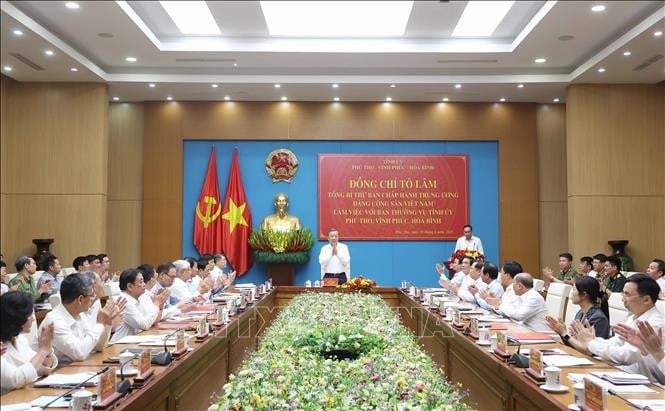 Tổng Bí thư Tô Lâm phát biểu chỉ đạo. Ảnh: Thống Nhất/TTXVN