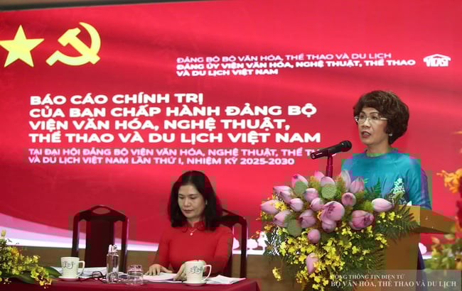 Đại hội Đảng bộ Viện Văn hóa, nghệ thuật, thể thao và du lịch Việt Nam nhiệm kỳ 2025 - 2030 - Ảnh 3.