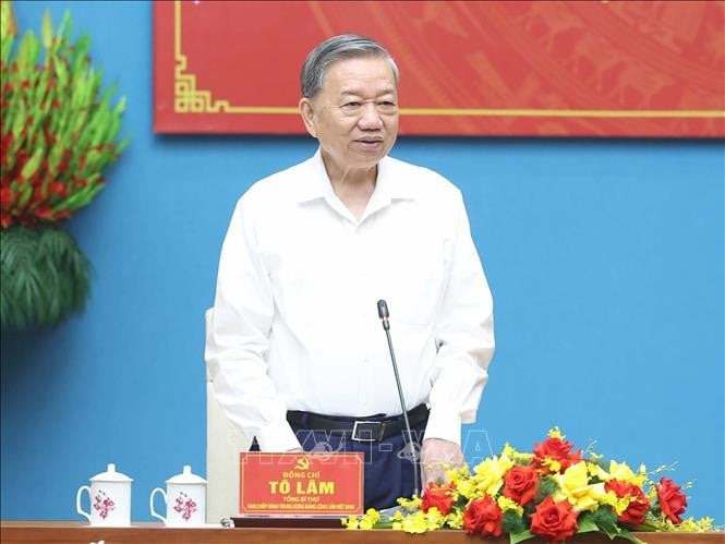 Tổng Bí thư Tô Lâm phát biểu chỉ đạo. Ảnh: Thống Nhất/TTXVN