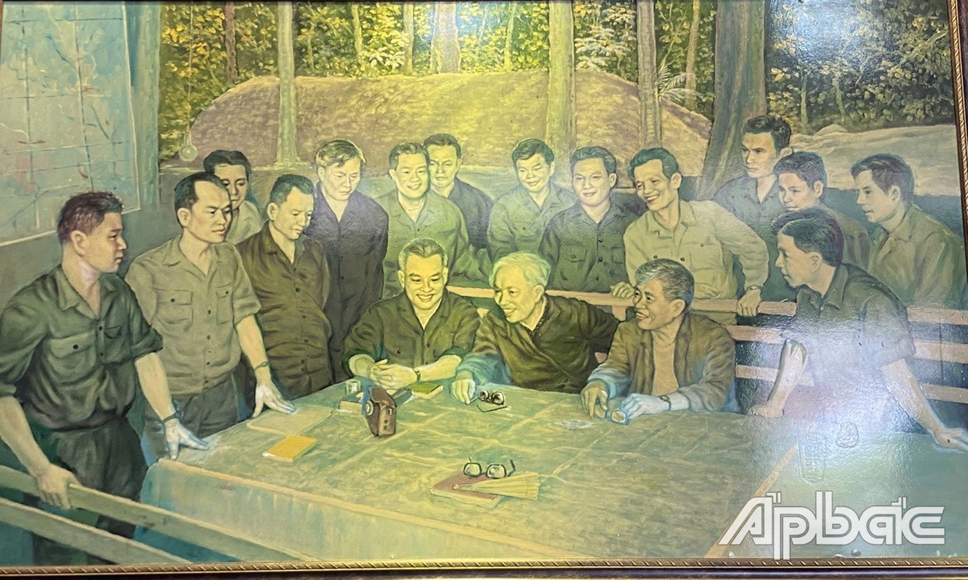 Painting: Comrades in command of the liberation of Saigon-Gia Dinh (April 14, 1975, renamed the Ho Chi Minh campaign).