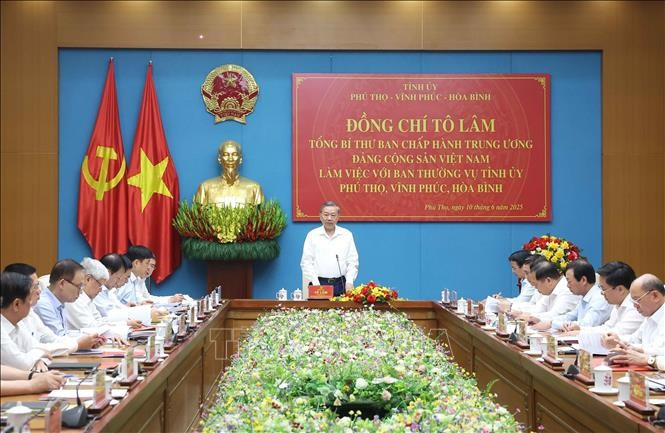 Tổng Bí thư Tô Lâm phát biểu chỉ đạo. Ảnh: Thống Nhất/TTXVN