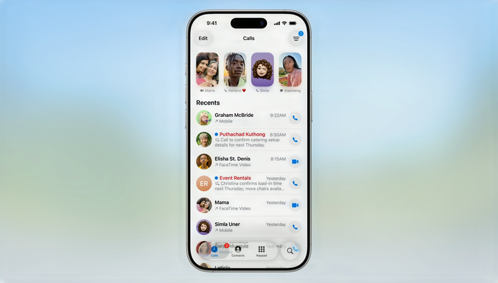 ចំណុចប្រទាក់ថ្មីពី Apple ។