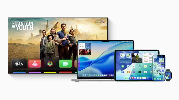 Liquid Glass được áp dụng đồng bộ trên iOS, iPadOS, macOS, watchOS và tvOS.