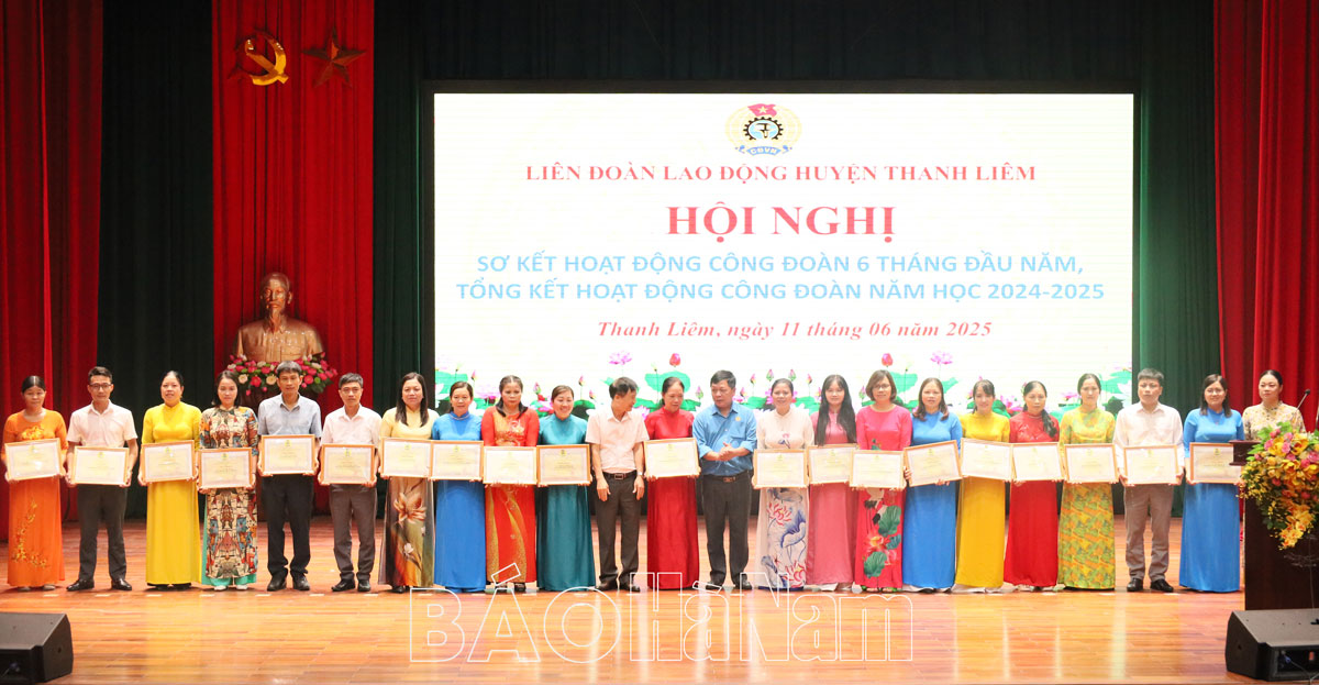 LĐLĐ huyện Thanh Liêm sơ kết hoạt động công đoàn 6 tháng đầu năm