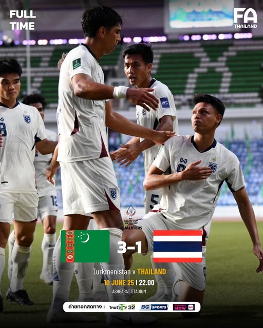 ไทยพ่ายเติร์กเมนิสถานอย่างช็อก เสี่ยงพลาดไปเอเชียนคัพ 2027 - ภาพที่ 2