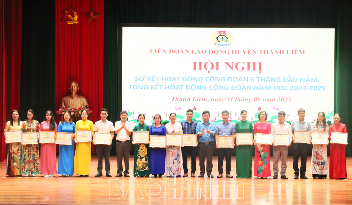 LĐLĐ huyện Thanh Liêm sơ kết hoạt động công đoàn 6 tháng đầu năm