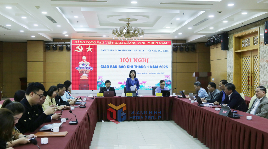Ban Tuyên giáo Tỉnh ủy phối hợp với Sở Thông tin và Truyền thông, Hội Nhà báo tỉnh tổ chức hội nghị giao ban báo chí tháng 1-2025 với các cơ quan báo chí của tỉnh và các cơ quan báo chí thường trú trên địa bàn.