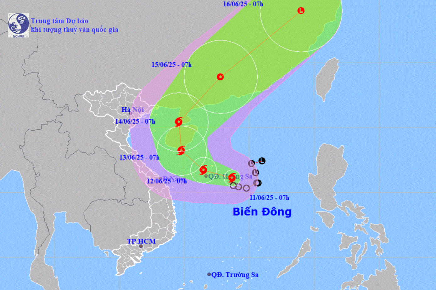 Tropical depression in the East Sea strengthens into storm No. 1