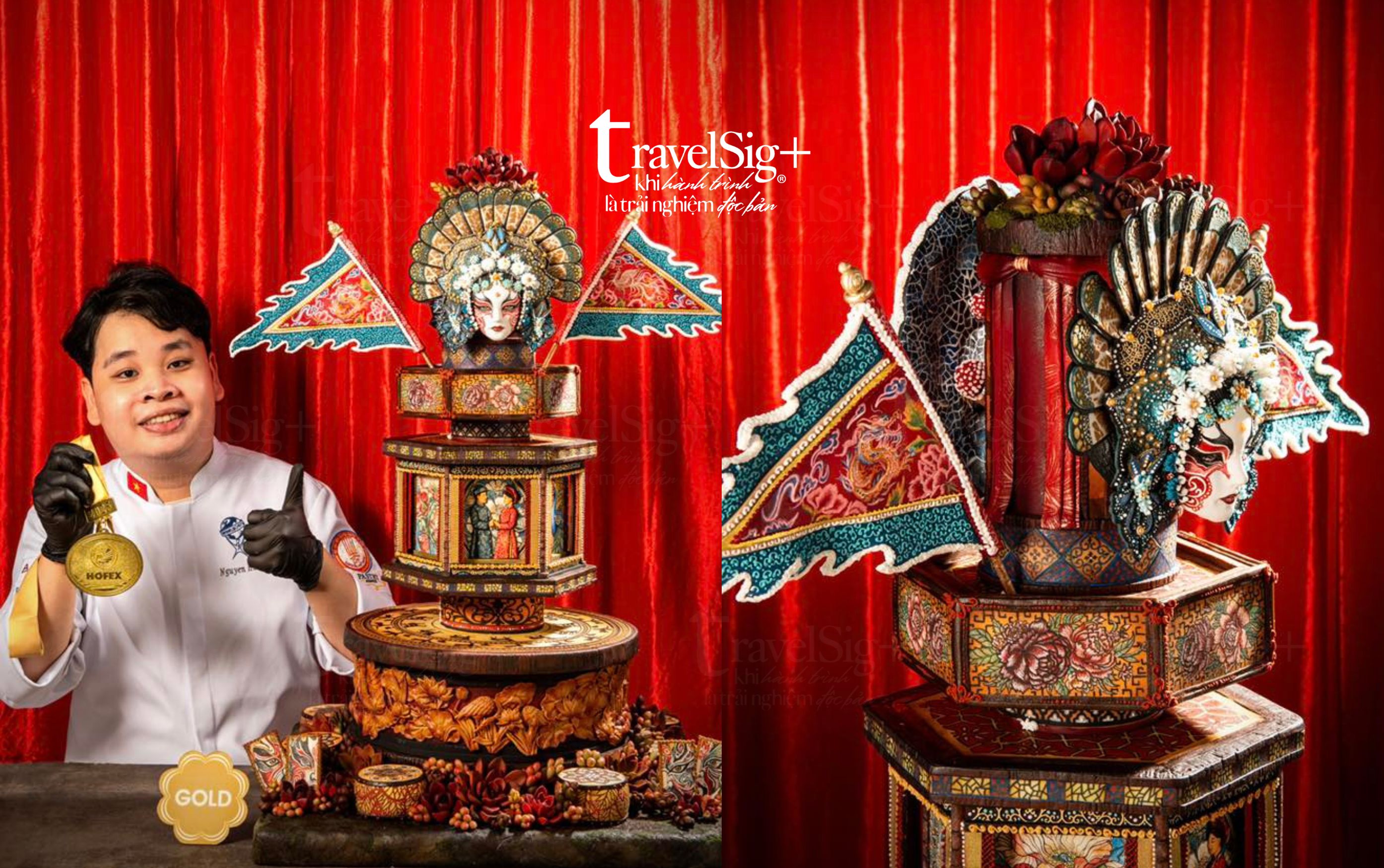 នាំយកនំខេកអាពាហ៍ពិពាហ៍ សិល្បករ 9X ឈ្នះមេដាយមាសអន្តរជាតិ
