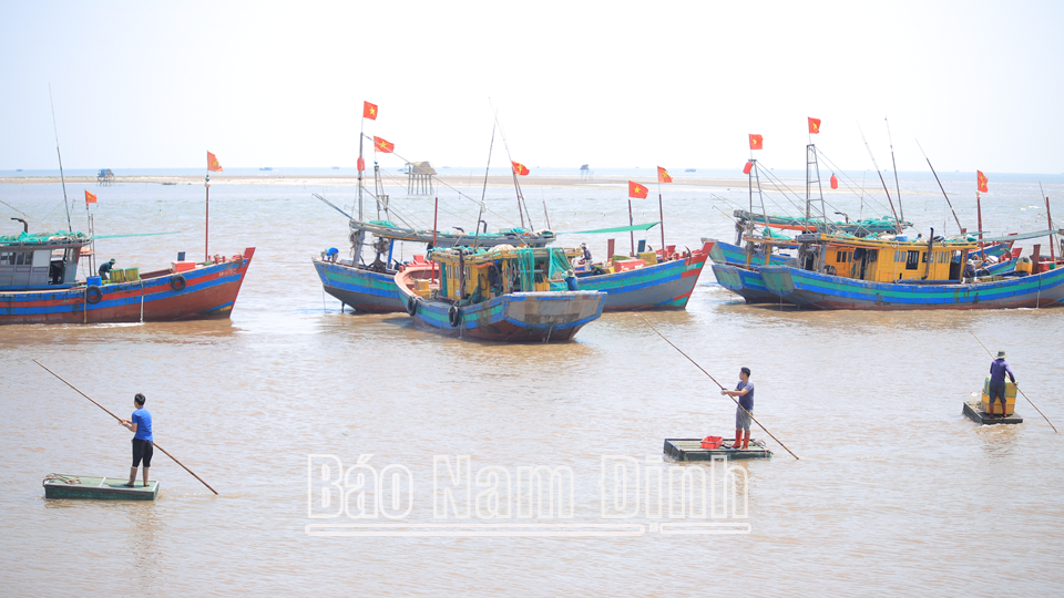 Hội viên nông dân huyện Giao Thủy gắn phát triển kinh tế với bảo vệ chủ quyền an ninh biên giới biển.