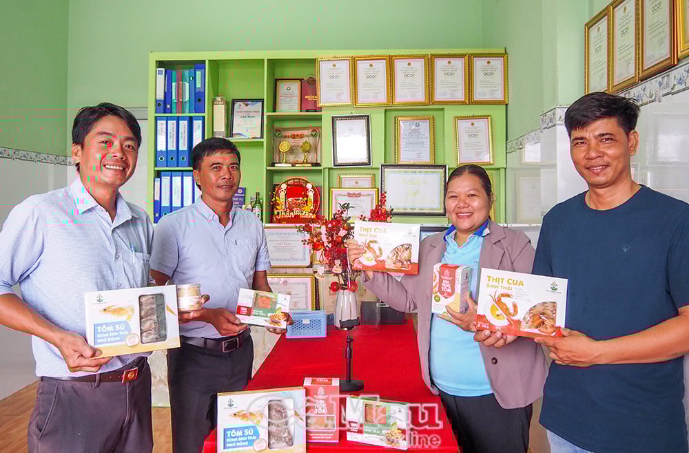 Die Tai Thinh Phat Fram Cooperative stellt OCOP-Produkte vor.