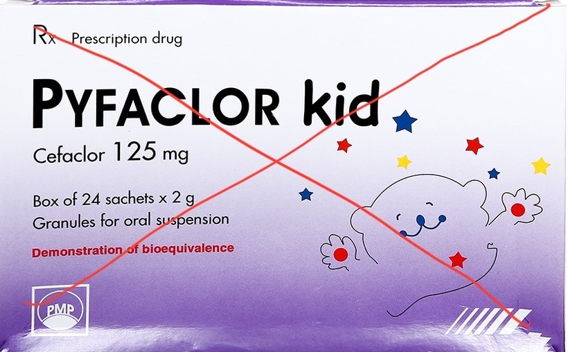 ថ្នាំ Pyfaclor Kid ត្រូវបានប្រមូលមកវិញ ដោយសារគុណភាពអន់