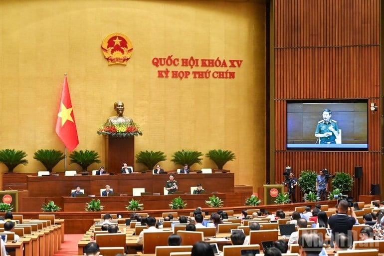 Quang cảnh phiên họp. (Ảnh: DUY LINH)