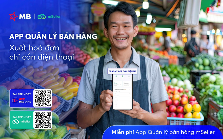 MB tặng ứng dụng mSeller: Hộ kinh doanh chỉ cần điện thoại là có thể xuất hóa đơn điện tử- Ảnh 1.