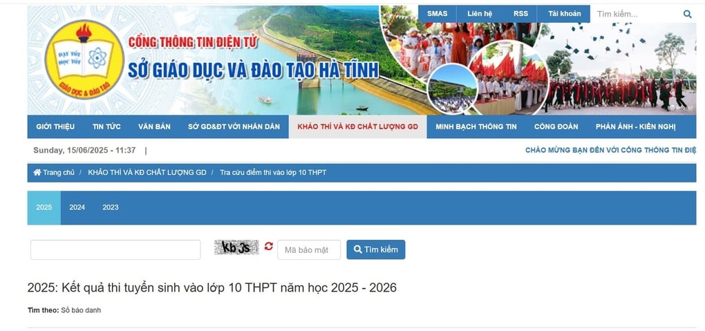 Hà Tĩnh công bố điểm thi vào lớp 10 THPT và trường chuyên - 1