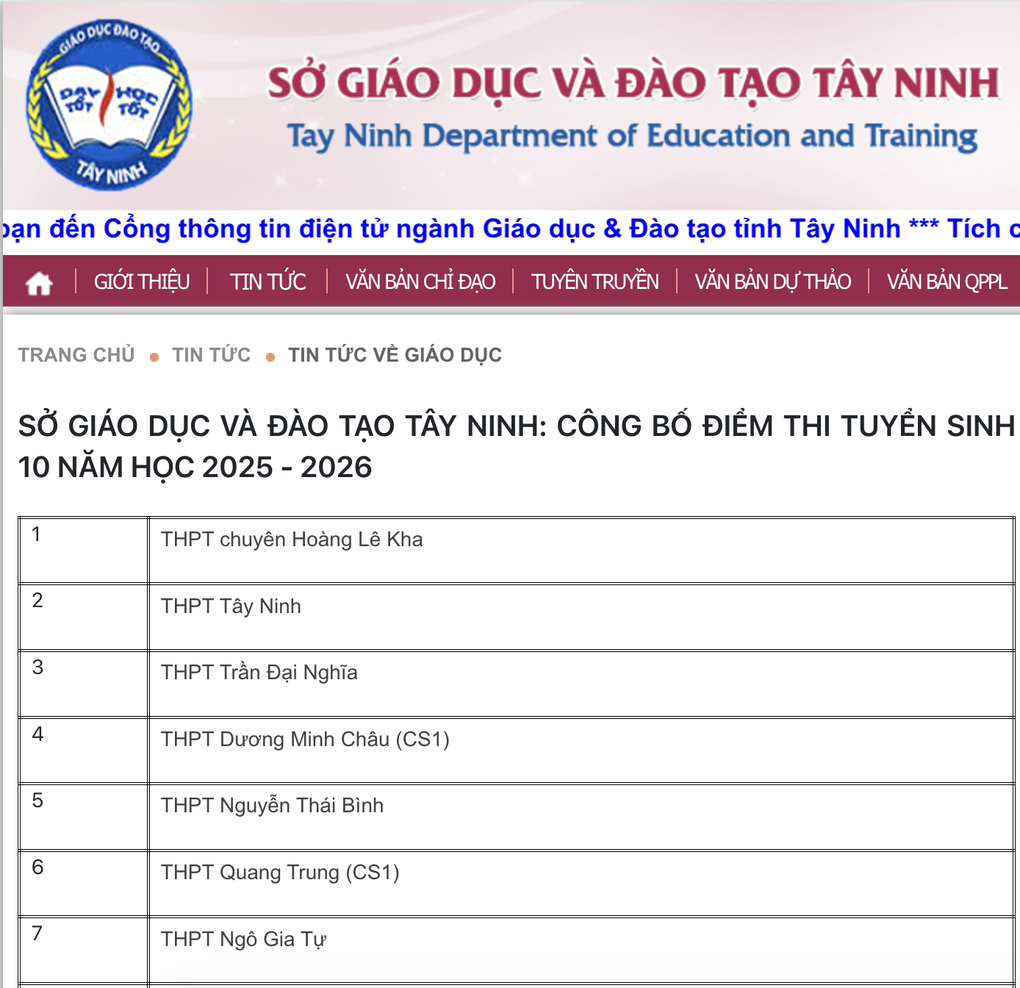 Tây Ninh công bố điểm thi lớp 10, chi tiết link tra cứu điểm - 2