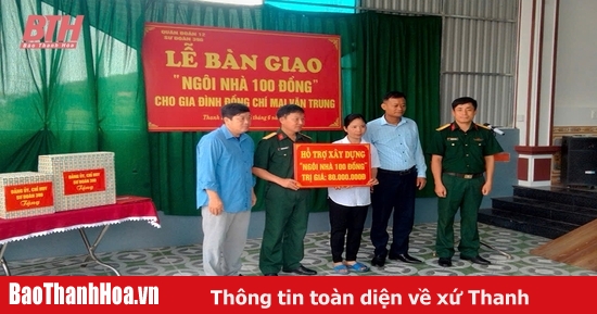 Bàn giao “Ngôi nhà 100 đồng” cho gia đình quân nhân chuyên nghiệp