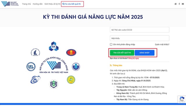 Cổng tra cứu điểm thi đánh giá năng lực ĐH Quốc gia TP.HCM bị nghẽn nhiều giờ - Ảnh 2.