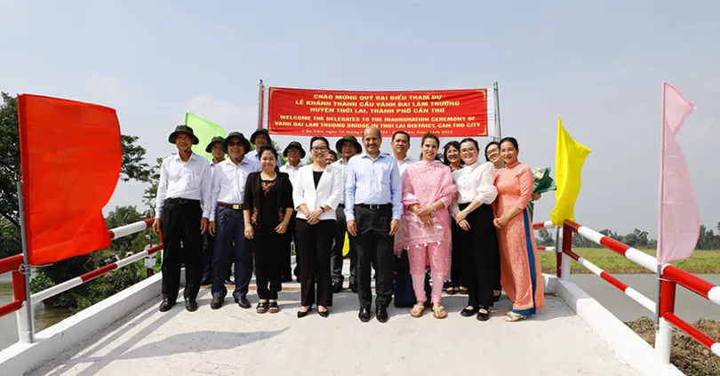សម្ពោធ​ស្ពាន​អាកាស​ចំនួន​២ ដែល​ផ្តល់​ថវិកា​ដោយ​រដ្ឋាភិបាល​ឥណ្ឌា