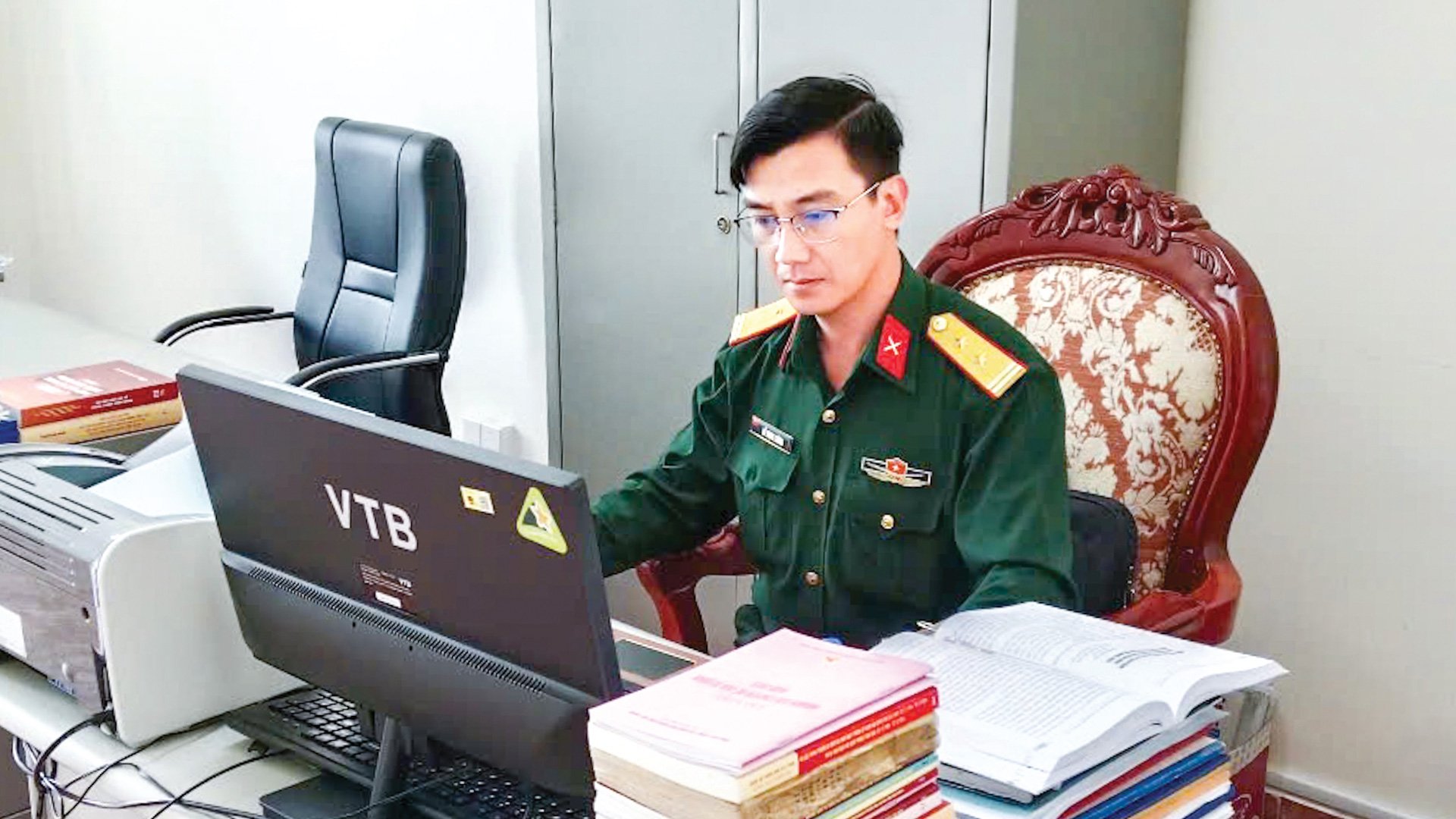 Trung tá Hồ Mạnh Cường luôn nỗ lực, trách nhiệm trong mọi nhiệm vụ