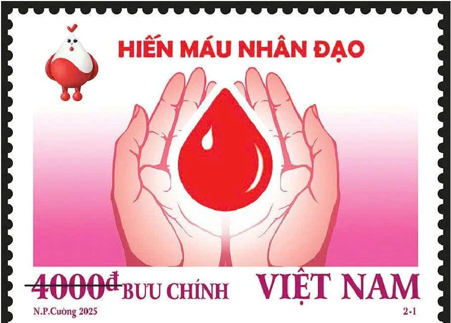 Lần đầu tiên phát hành bộ tem về chủ đề hiến máu nhân đạo