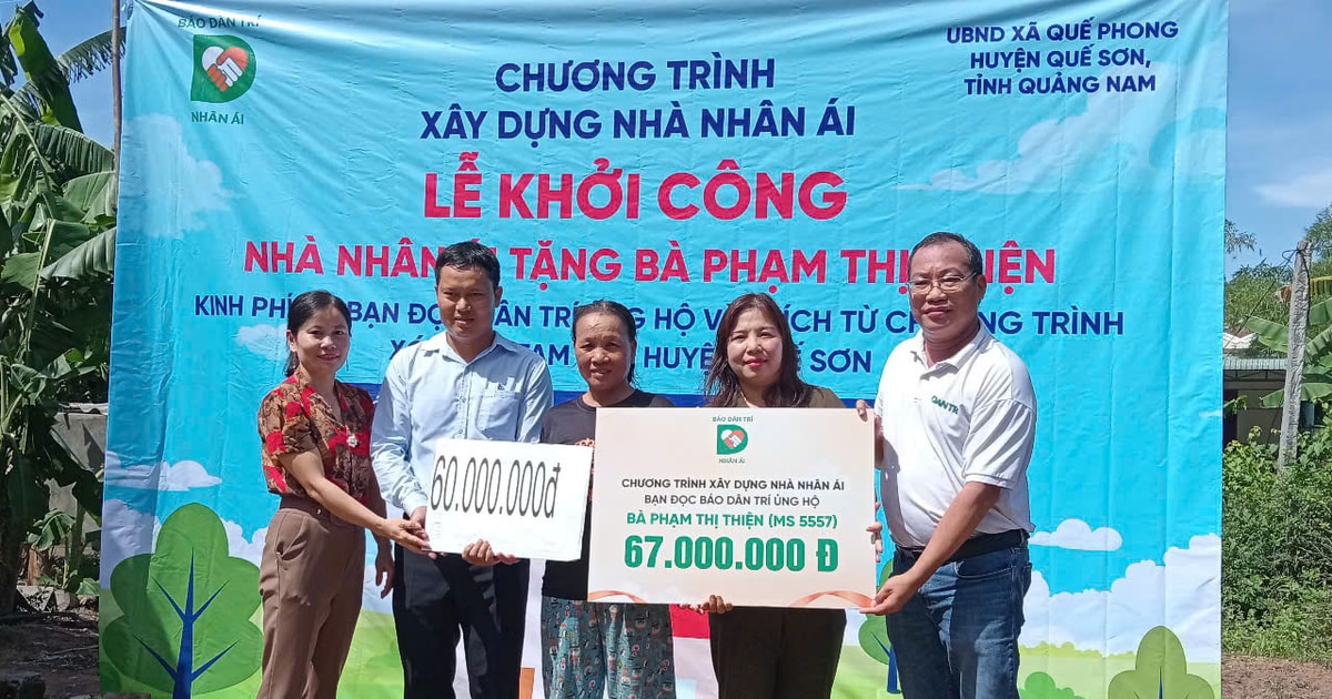 Readers of Dan Tri Newspaper support the construction of charity houses in Que Phong commune
