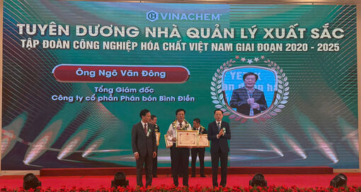 Ông Ngô Văn Đông được vinh danh Nhà lãnh đạo xuất sắc của Tập đoàn Hóa chất Việt Nam giai đoạn 2020-2025