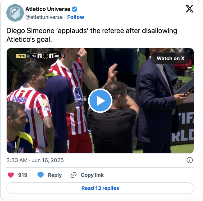 Trọng tài gây phẫn nộ tại FIFA Club World Cup, Atletico Madrid ôm hận- Ảnh 5.