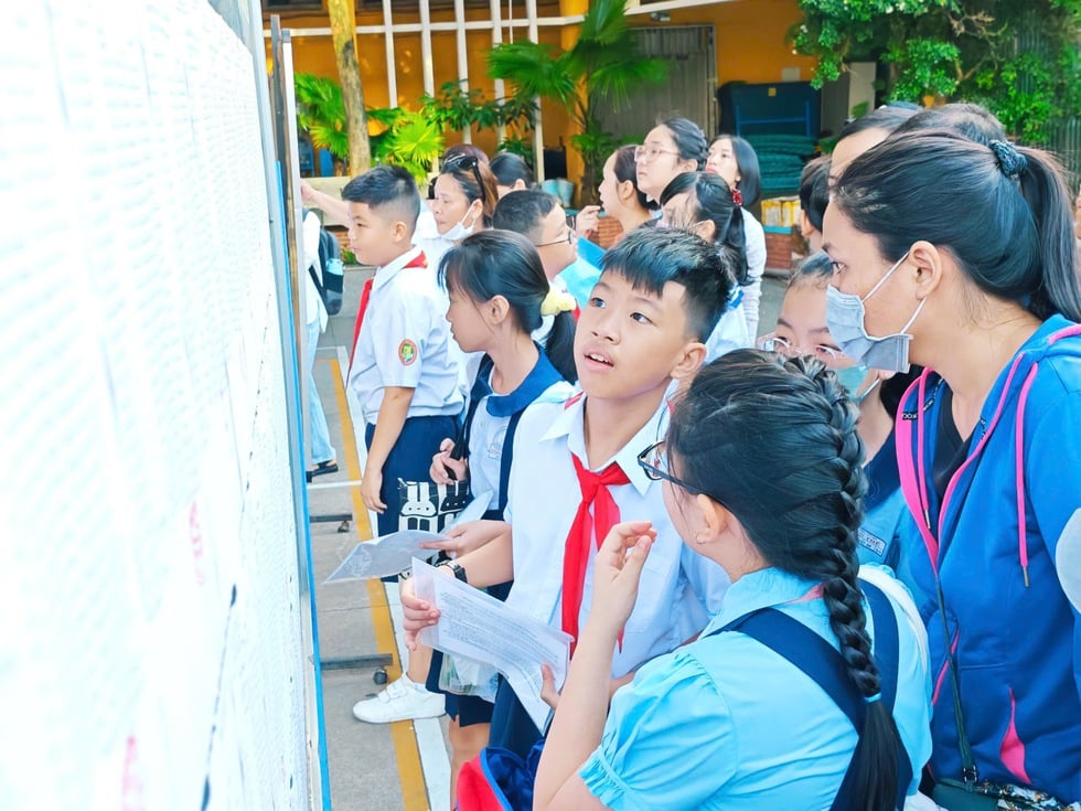 Sáng nay, học sinh làm bài khảo sát lớp 6 Trần Đại Nghĩa có nội dung gì?- Ảnh 1.
