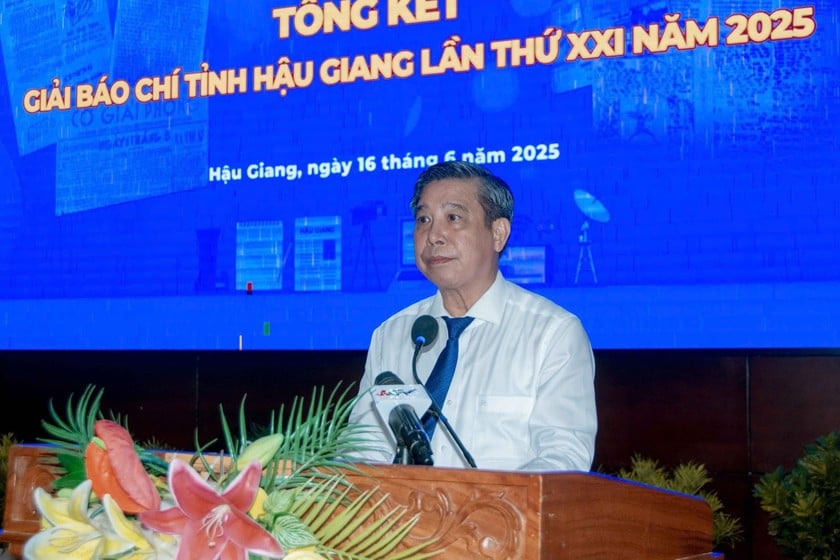 Ông Đồng Văn Thanh - Bí thư Tỉnh ủy Hậu Giang khẳng định vai trò của báo chí trong việc thúc đẩy sự phát triển của tỉnh Hậu Giang