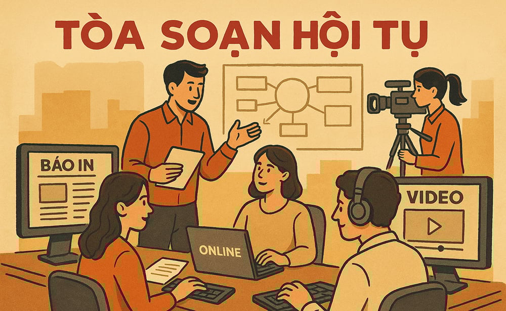 Konvergentes Newsroom-Modell. Abbildung: KI