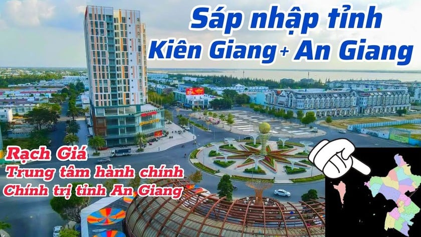 Thành phố Rạch Giá – tỉnh lỵ cũ của Kiên Giang được chọn làm trung tâm hành chính của tỉnh An Giang mới sau khi sáp nhập An Giang và Kiên Giang (Hình minh họa)