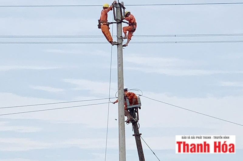 Đã khắc phục hoàn toàn sự cố gãy 19 cột điện do thiên tai