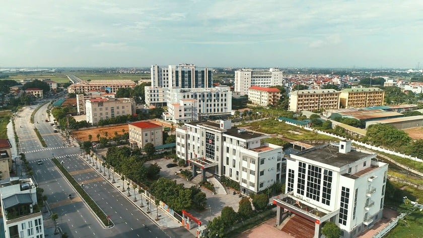 Khu vực trung tâm huyện Thường Tín được quy hoạch, đầu tư xây dựng nhiều công trình khang trang, sạch đẹp.