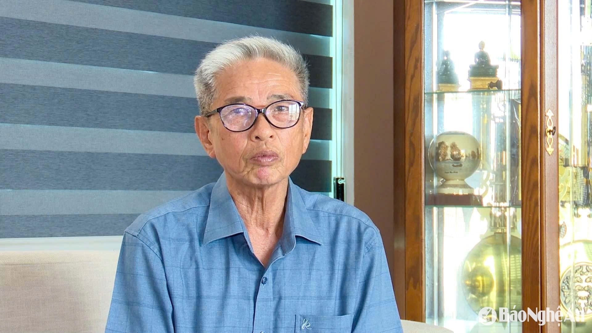Mr. Nguyen Thanh Tien, former Editor-in-Chief of Nghe An Newspaper, former Chairman of the Journalists Association. Photo - Dinh Tuyen