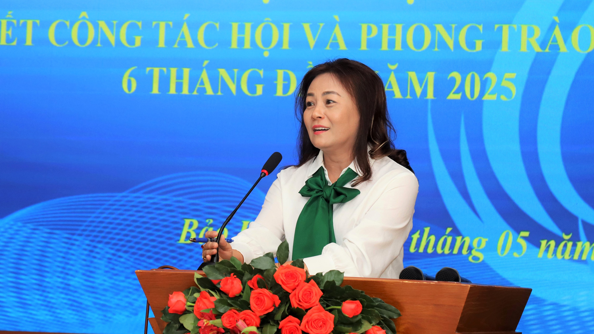Chủ tịch Hội Liên hiệp Phụ nữ (LHPN) TP Bảo Lộc, chị Nguyễn Bùi Thị Minh Hiền