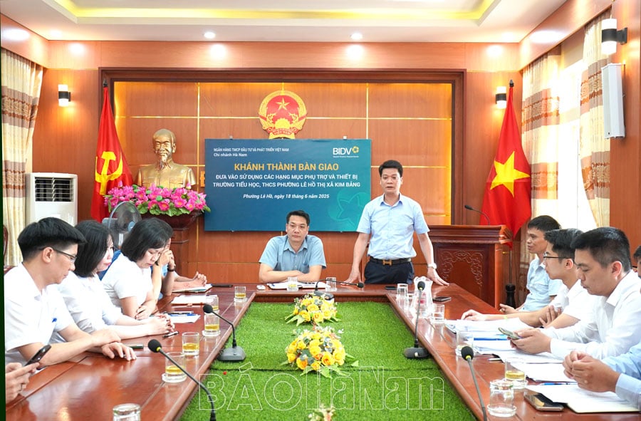 Chi nhánh BIDV Hà Nam trao tài trợ gần 47 tỷ đồng xây dựng cơ sở vật chất cho hai trường học ở Lê Hồ
