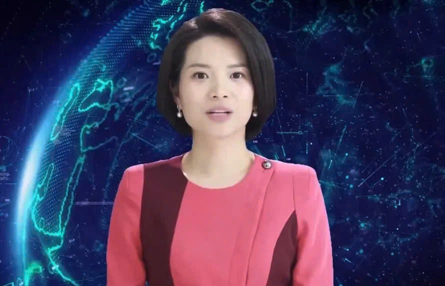 Hình ảnh nữ MC ảo đầu tiên trên thế giới. Ảnh: Internet